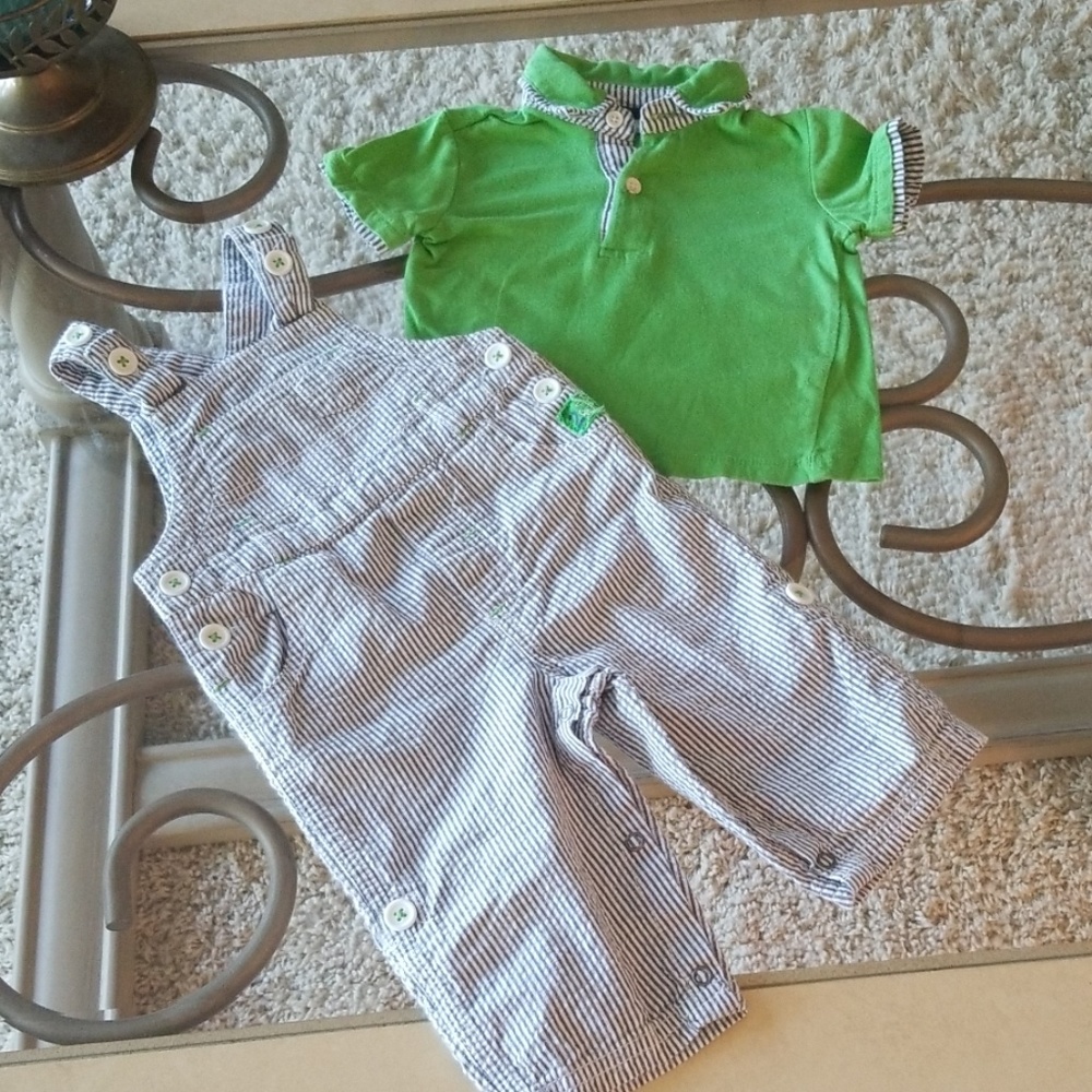 First impressions 3 to 6 mos coveralls and shirt